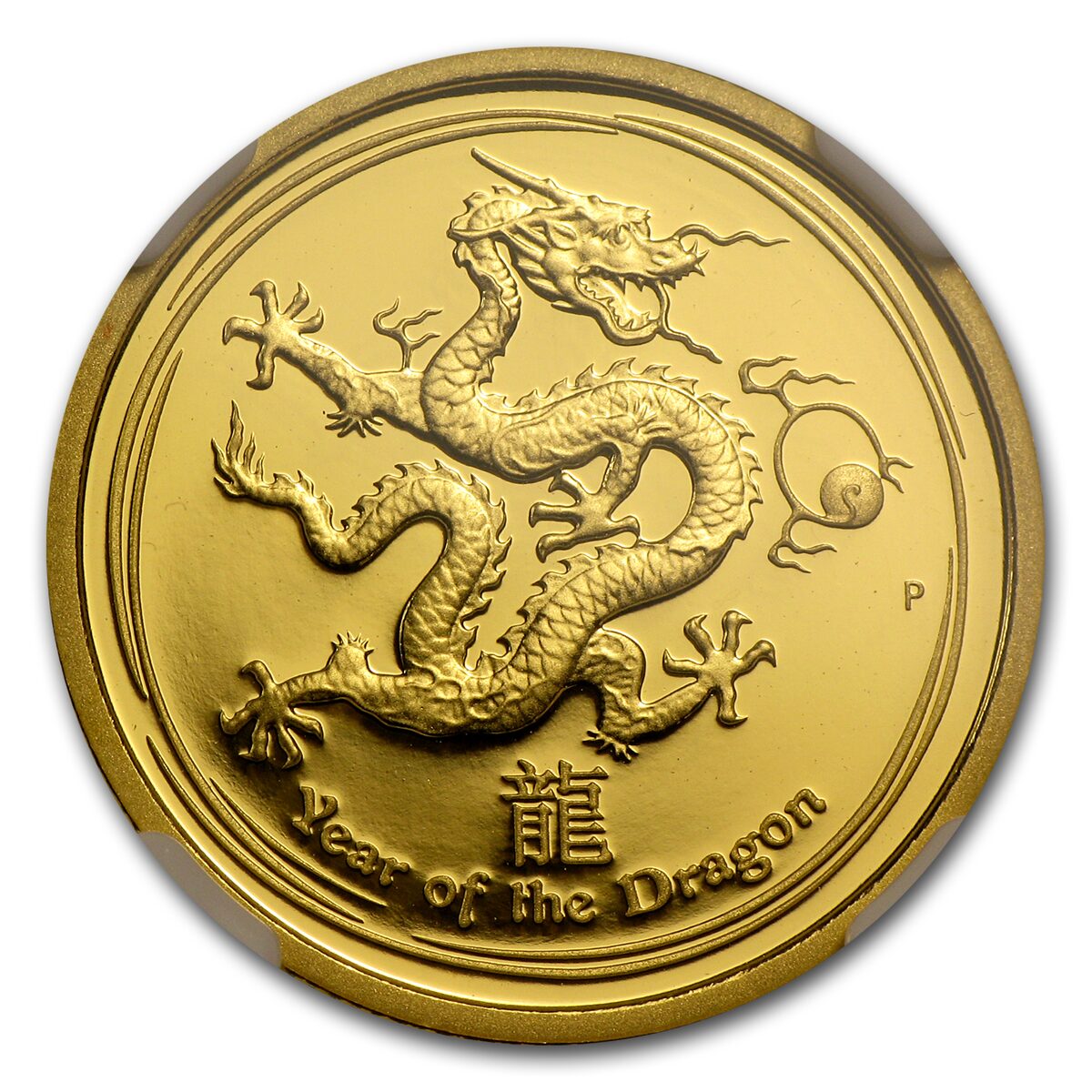 2012 AUS 1/4 oz Gold Lunar Year of the Dragon PF-70 NGC (SII)