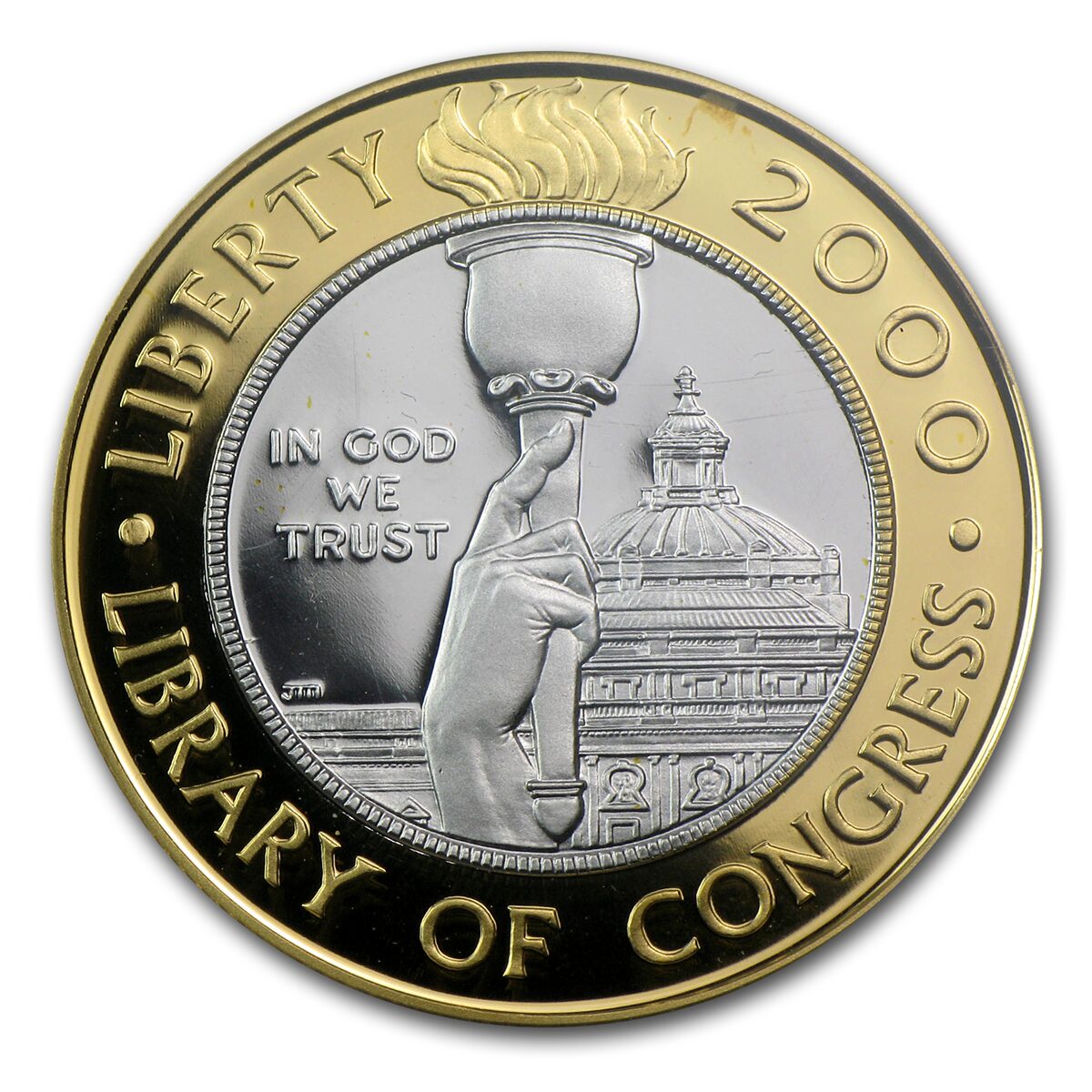 2000-W Gold/Platinum $10 Commem Library of Congress PR-69 PCGS