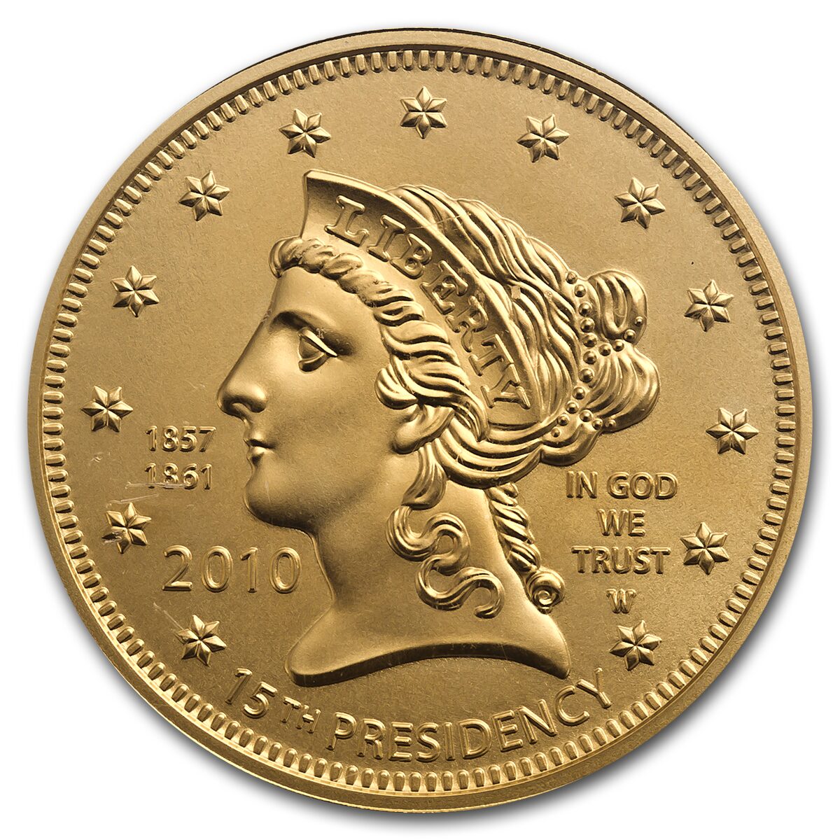 2010-W 1/2 oz Gold Buchanan's Liberty MS-69 PCGS