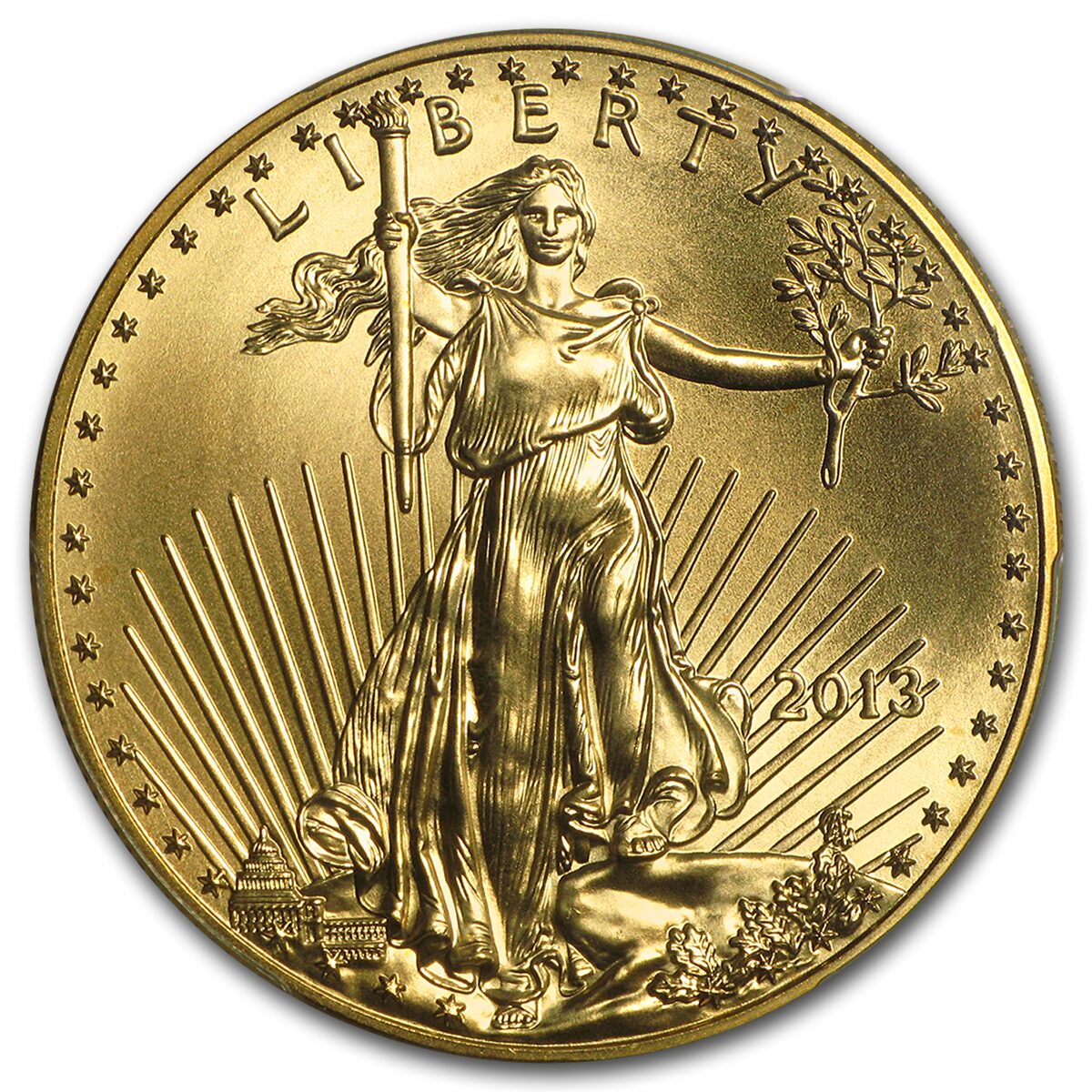 2013 1 oz American Gold Eagle MS-70 PCGS (FirstStrike®)