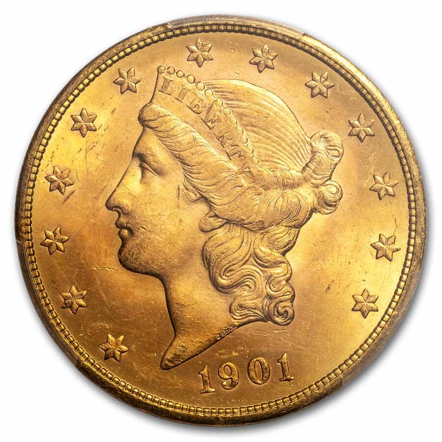 1901-S $20 Liberty Gold Double Eagle MS-63 PCGS