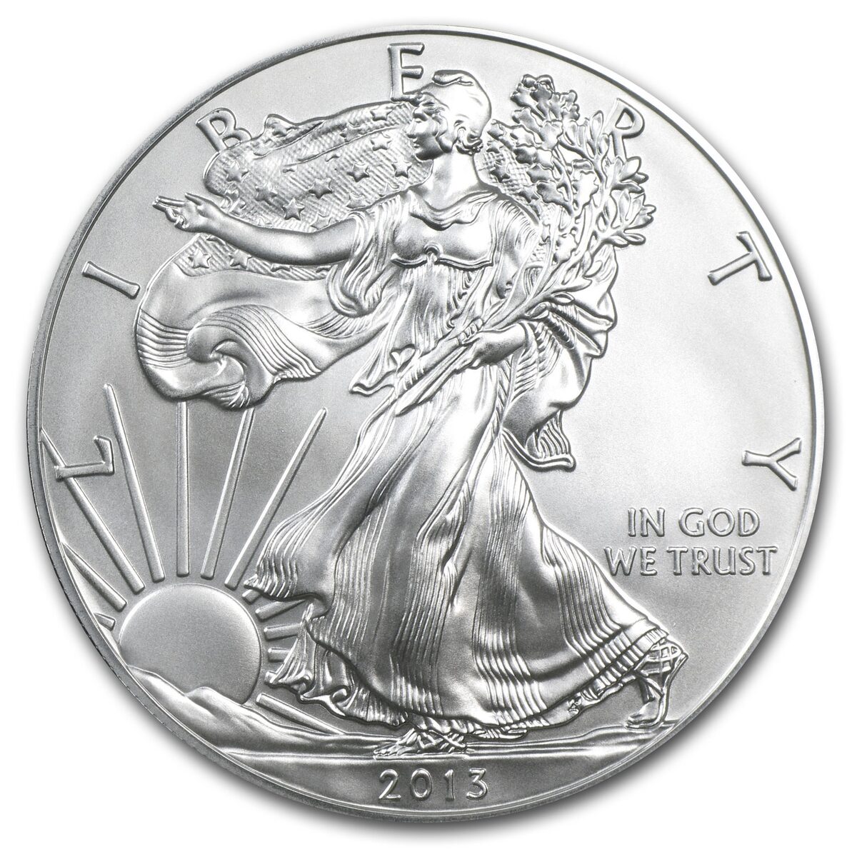2013-W Burnished American Silver Eagle (w/Box & COA)