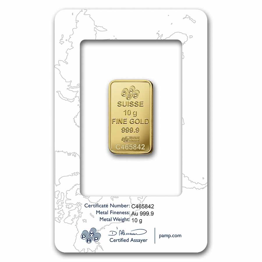 10 gram Gold Bar - PAMP Suisse Rosa (In Assay)