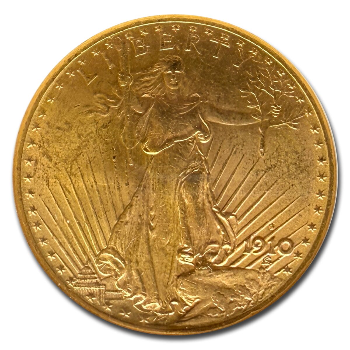 1910-S $20 St Gaudens Gold Double Eagle MS-62 NGC