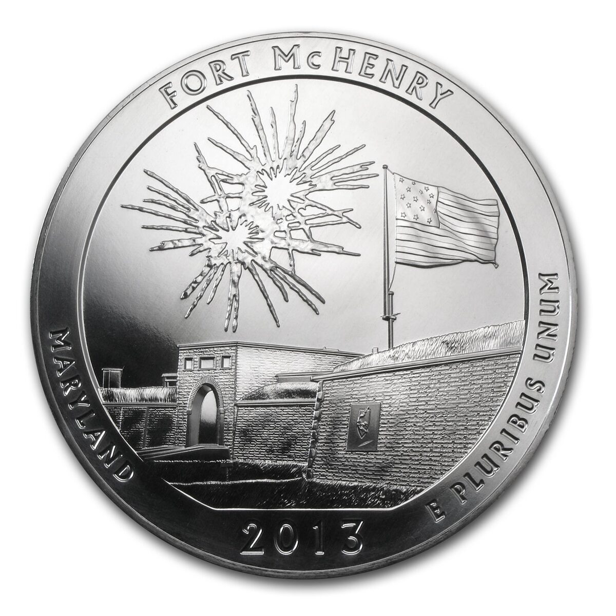 2013 5 oz Silver ATB Fort McHenry National Park, MD