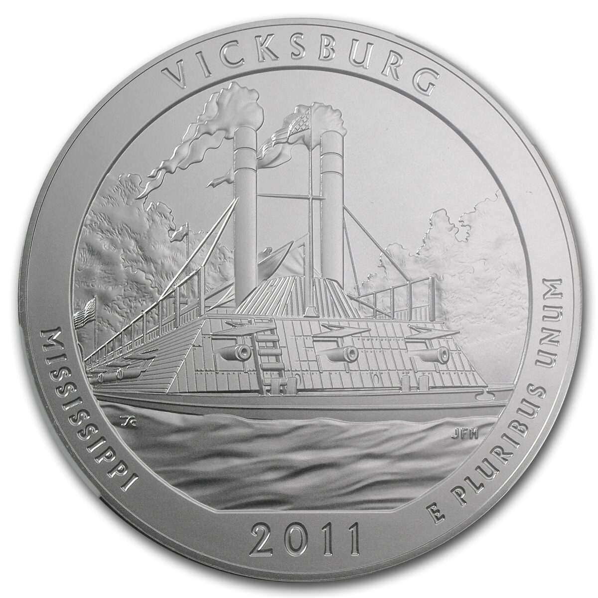 2011-P 5 oz Silver ATB Vicksburg SP-70 NGC (Early Release)