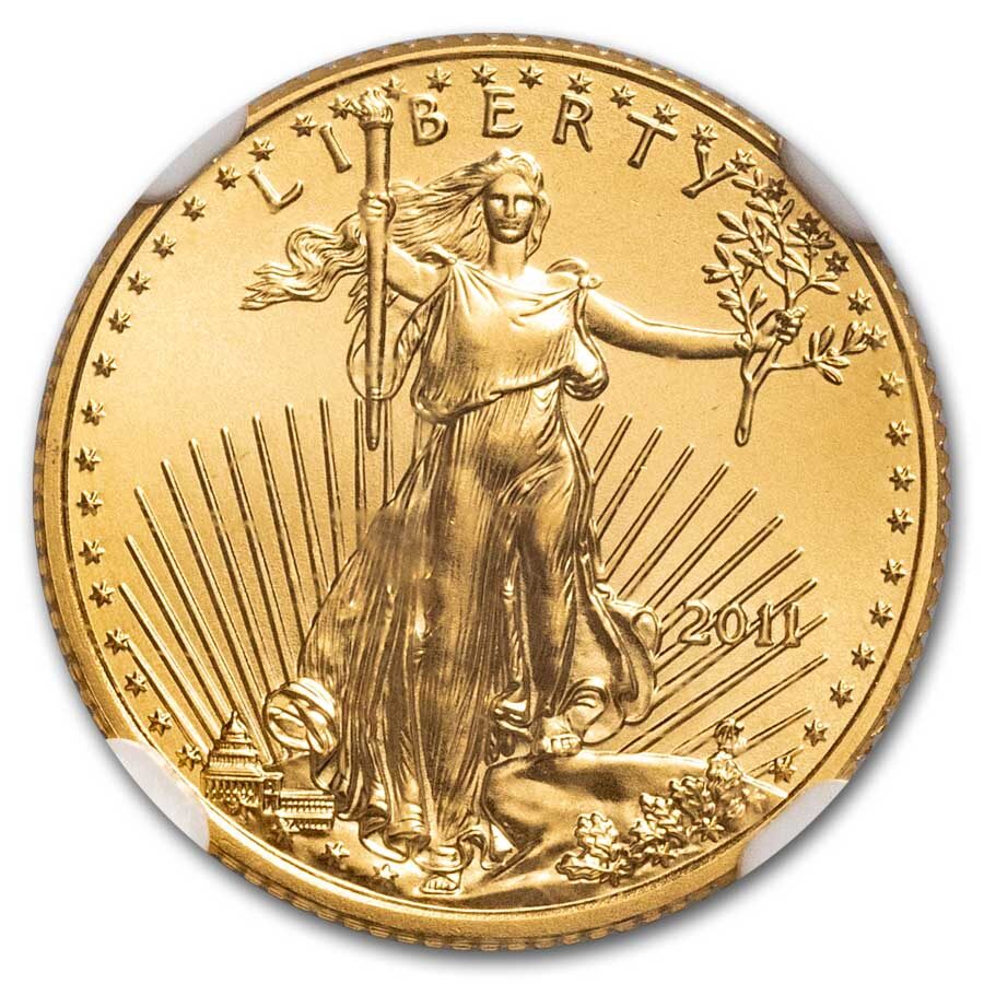 2011 1/10 oz American Gold Eagle MS-69 NGC
