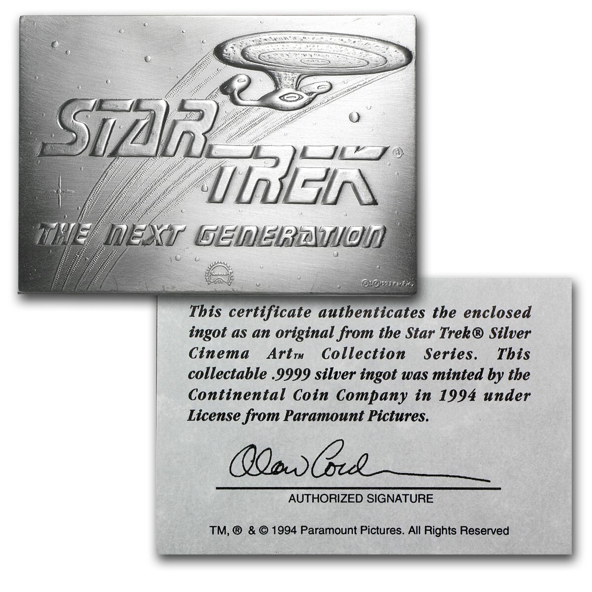 1 oz Silver Bar - Star Trek (Various)