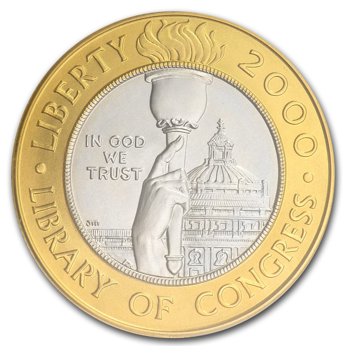 2000-W Gold/Platinum $10 Commem Library of Congress MS-70 PCGS