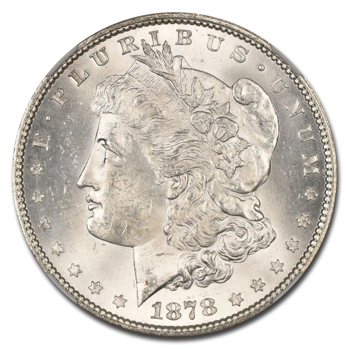 1878 Morgan Dollar 7/8 TF MS-64 NGC (Strong)
