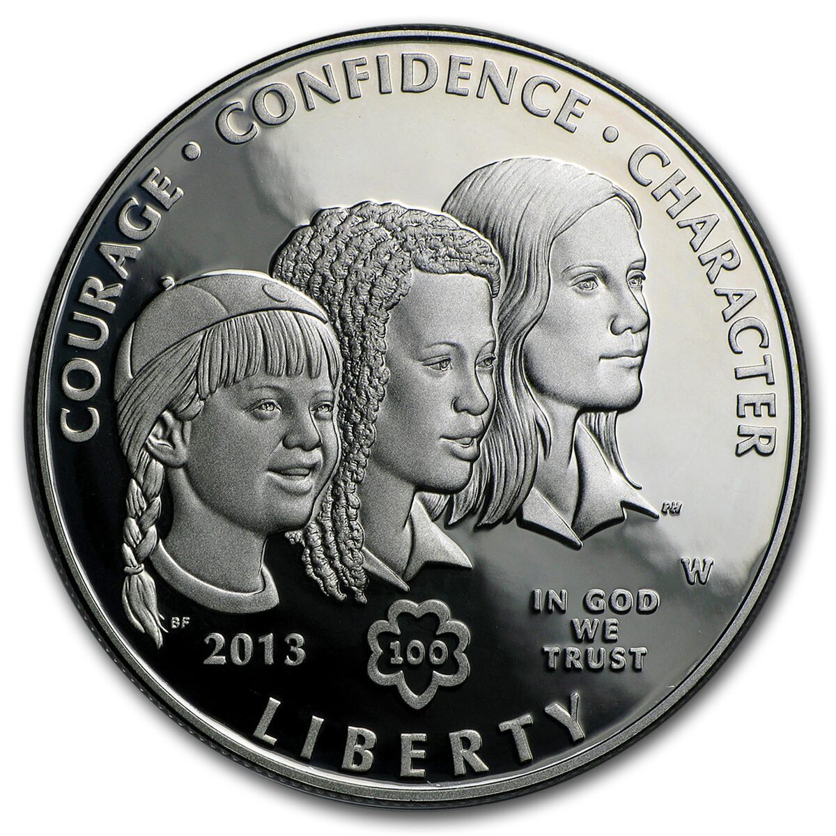2013-W Girl Scouts $1 Silver Commem Proof (w/Box & COA)