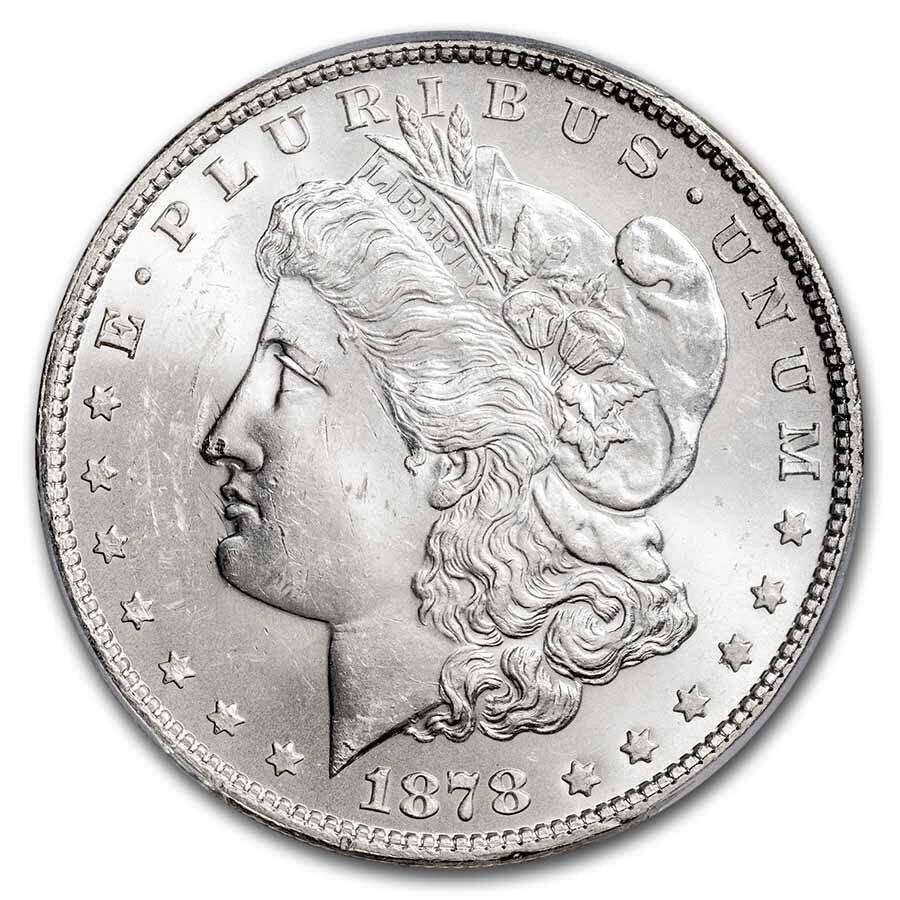 1878 Morgan Dollar 7/8 TF MS-62 PCGS (Strong)