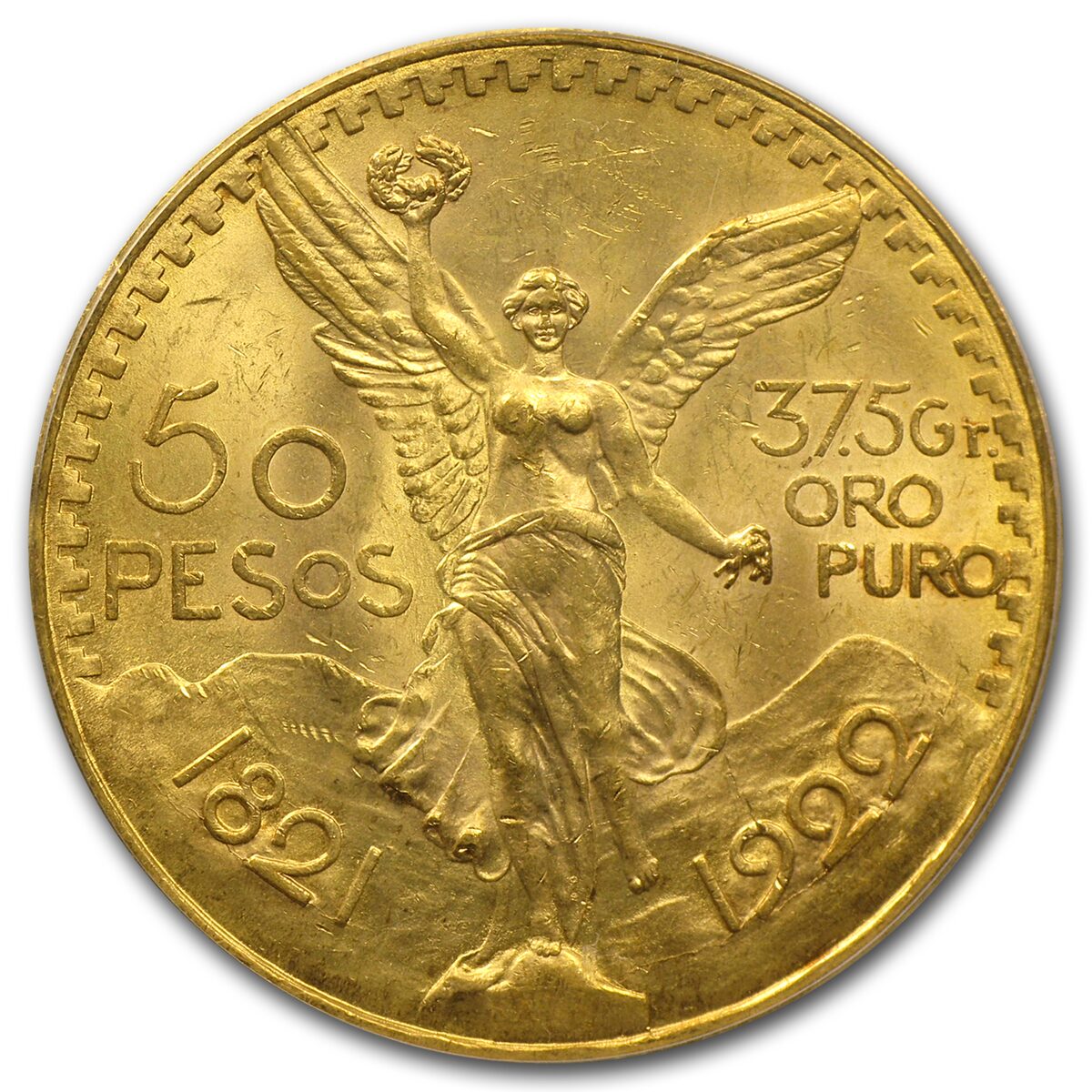 1922 Mexico Gold 50 Pesos MS-63 PCGS
