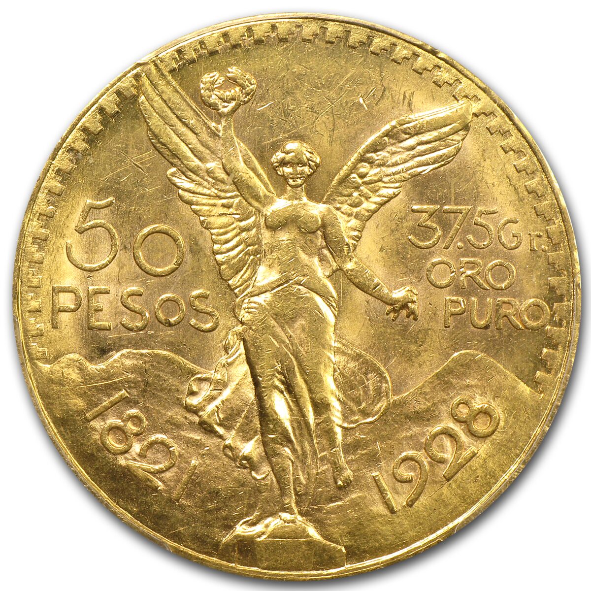 1928 Mexico Gold 50 Pesos MS-62 PCGS
