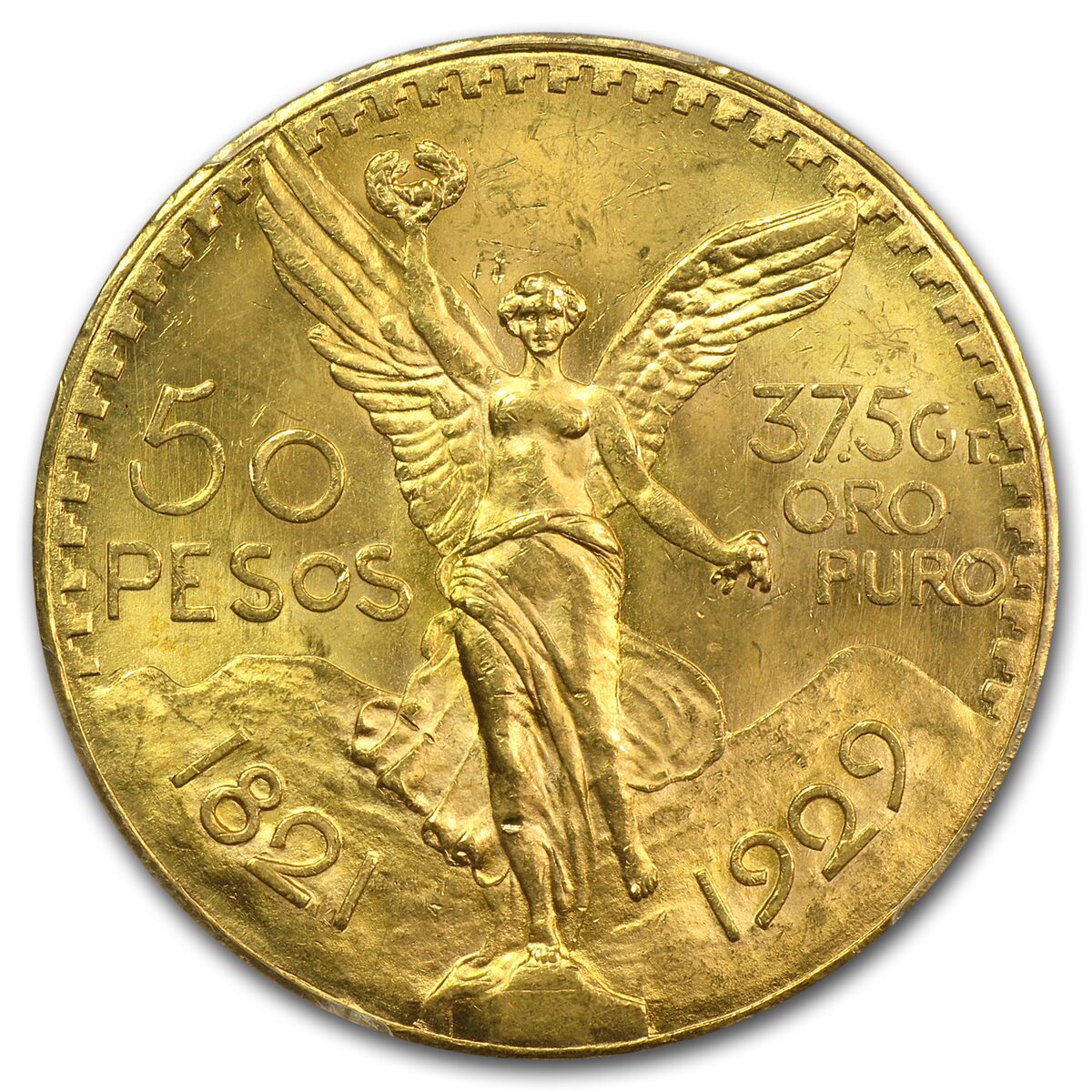 1929 Mexico Gold 50 Pesos MS-64 PCGS