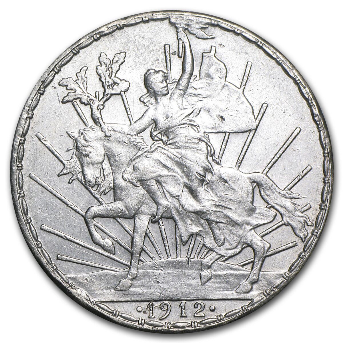 1912 Mexico Silver Peso Caballito XF