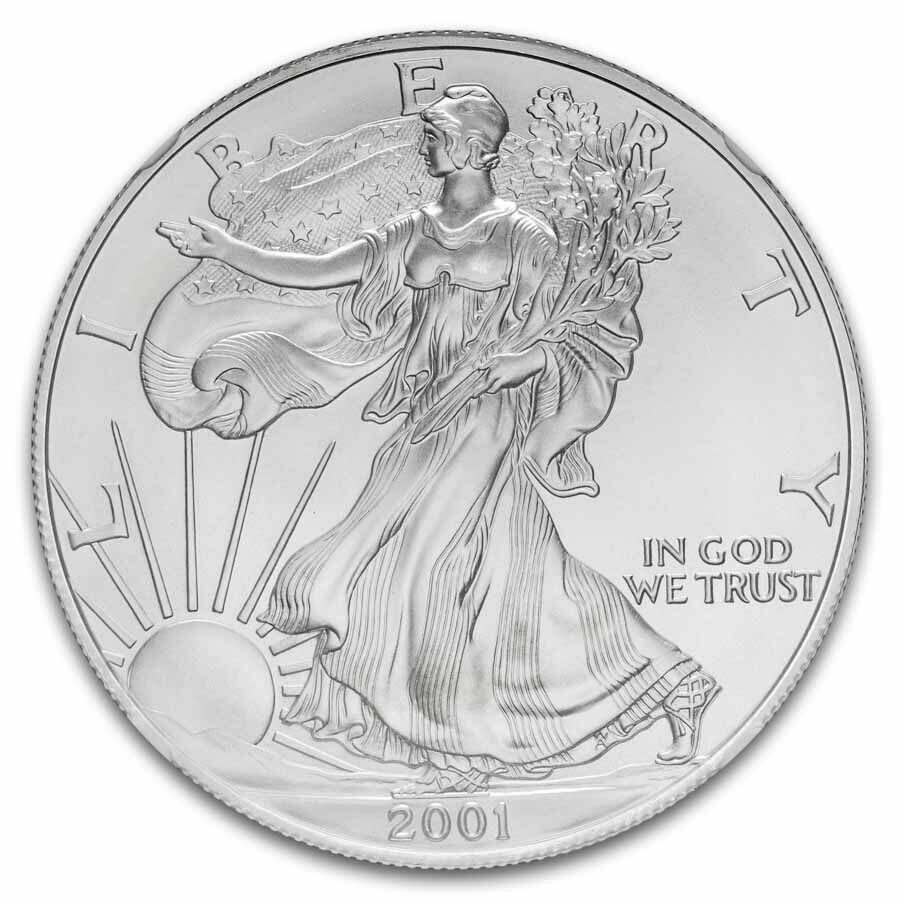 2001 American Silver Eagle MS-70 NGC