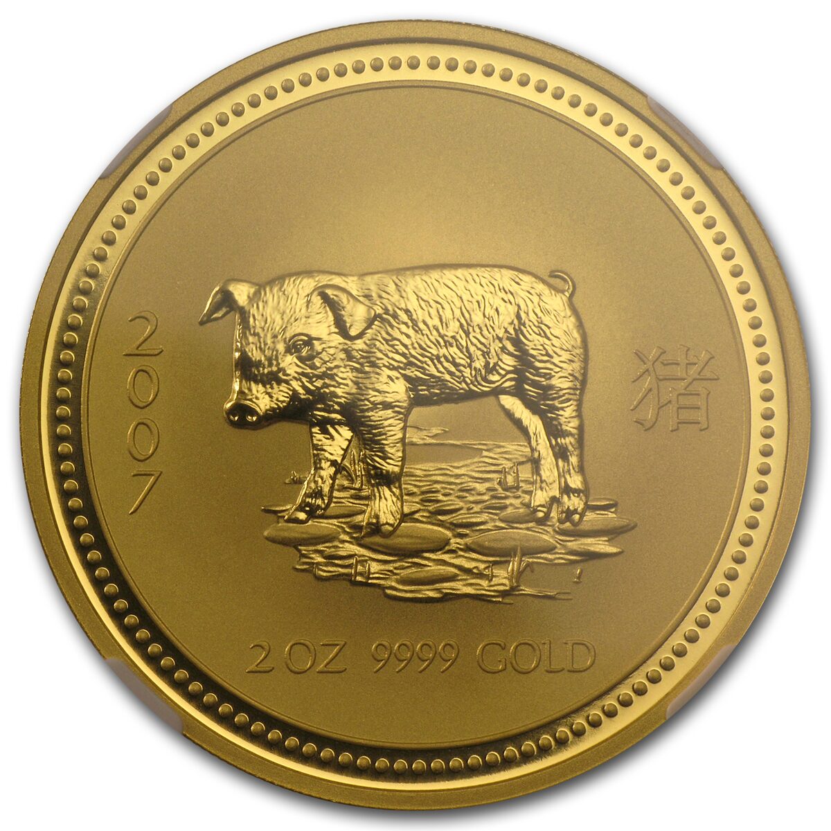 2007 2 oz Gold Lunar Year of the Pig MS-69 NGC (Series I)