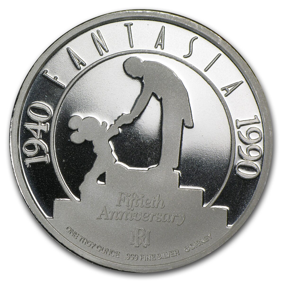 1 oz Silver Round - Walt Disney's Fantasia 50th Anniversary