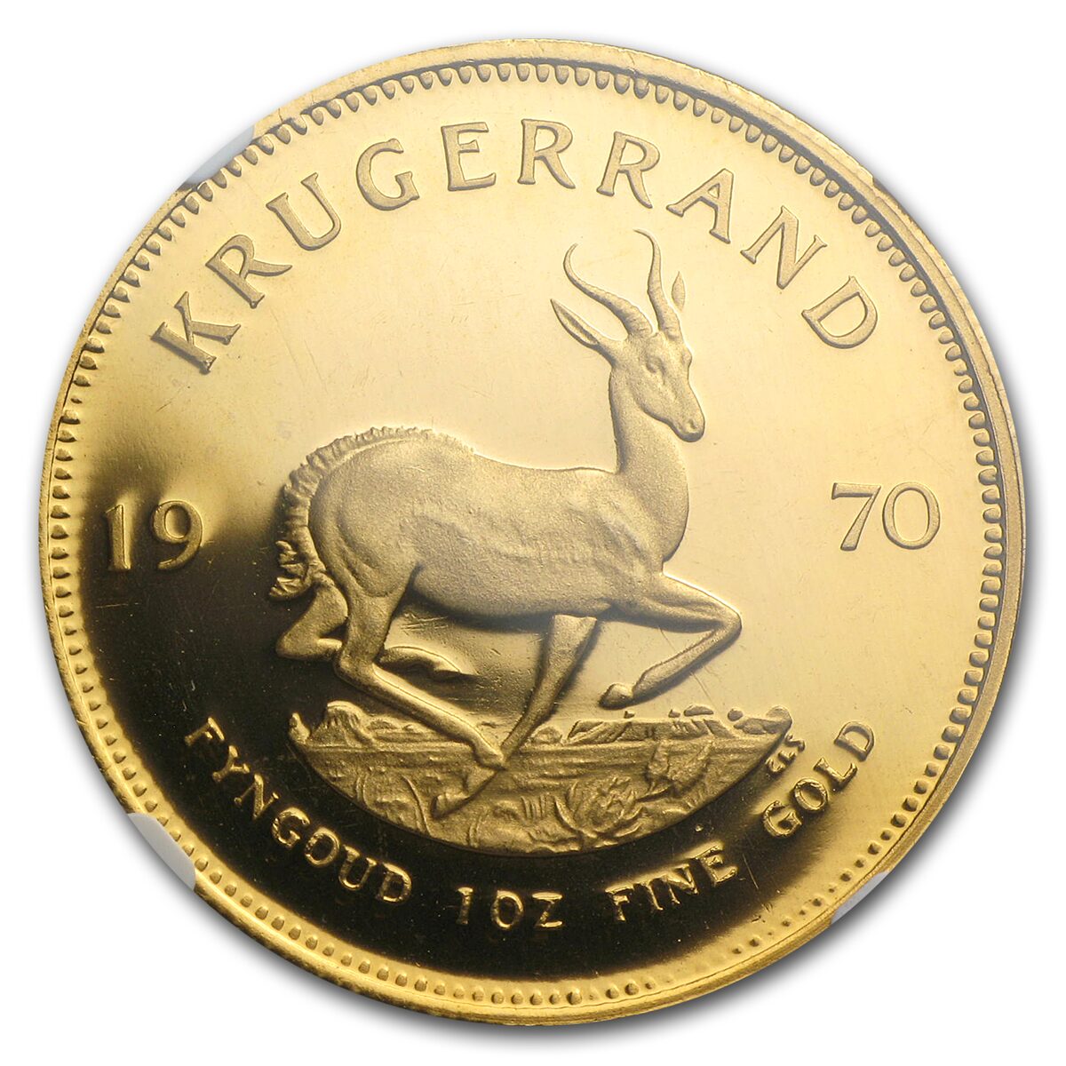 1970 South Africa 1 oz Gold Krugerrand PF-67 NGC