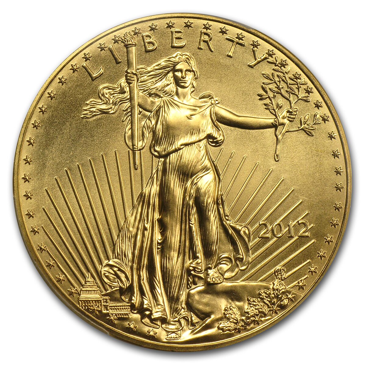 2012 1 oz American Gold Eagle MS-70 PCGS