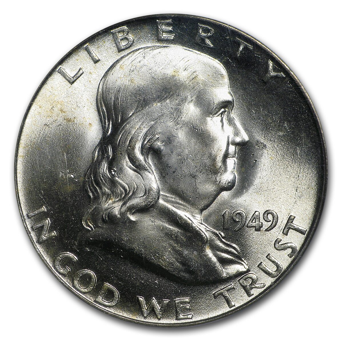 1949 Franklin Half Dollar MS-64 PCGS (FBL)