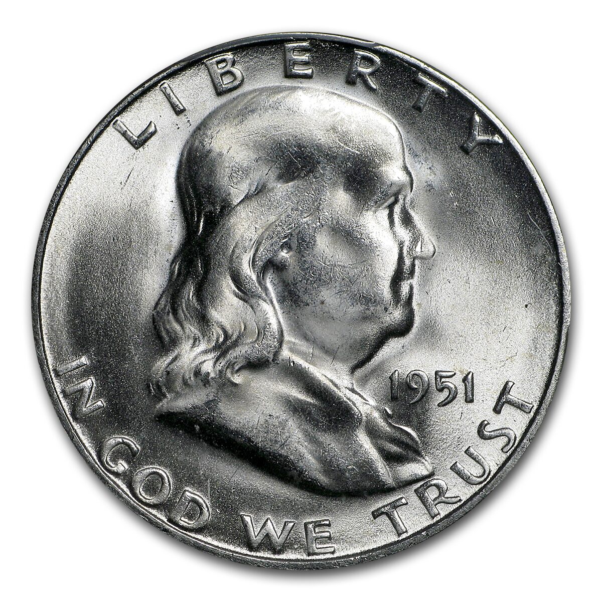1951-S Franklin Half Dollar MS-64 PCGS