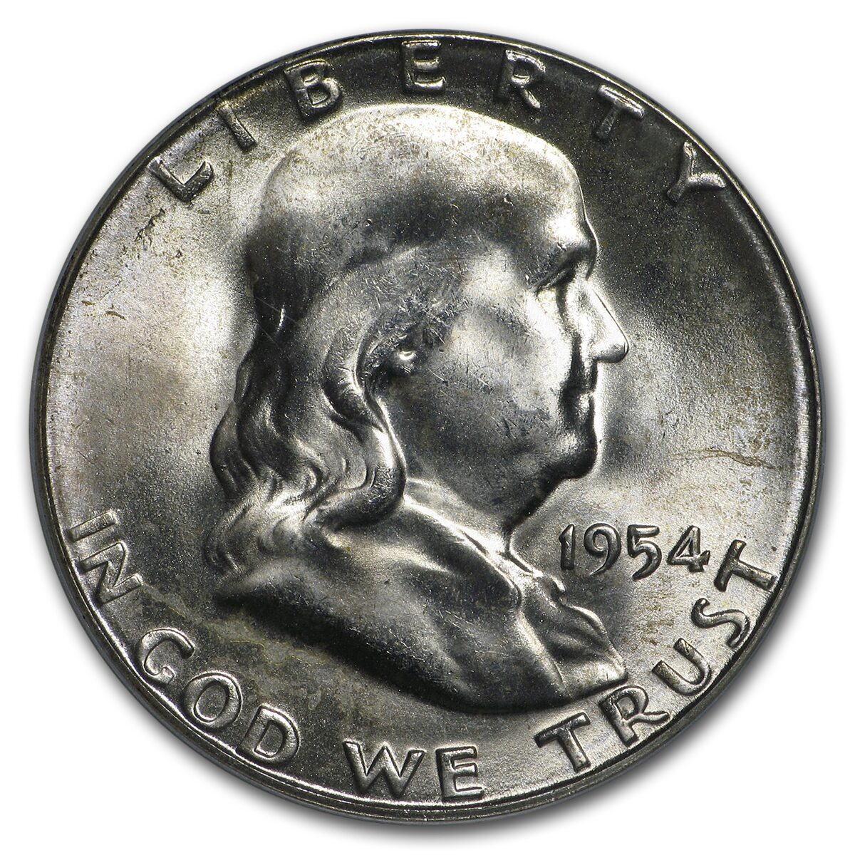 1954-S Franklin Half Dollar MS-64 PCGS