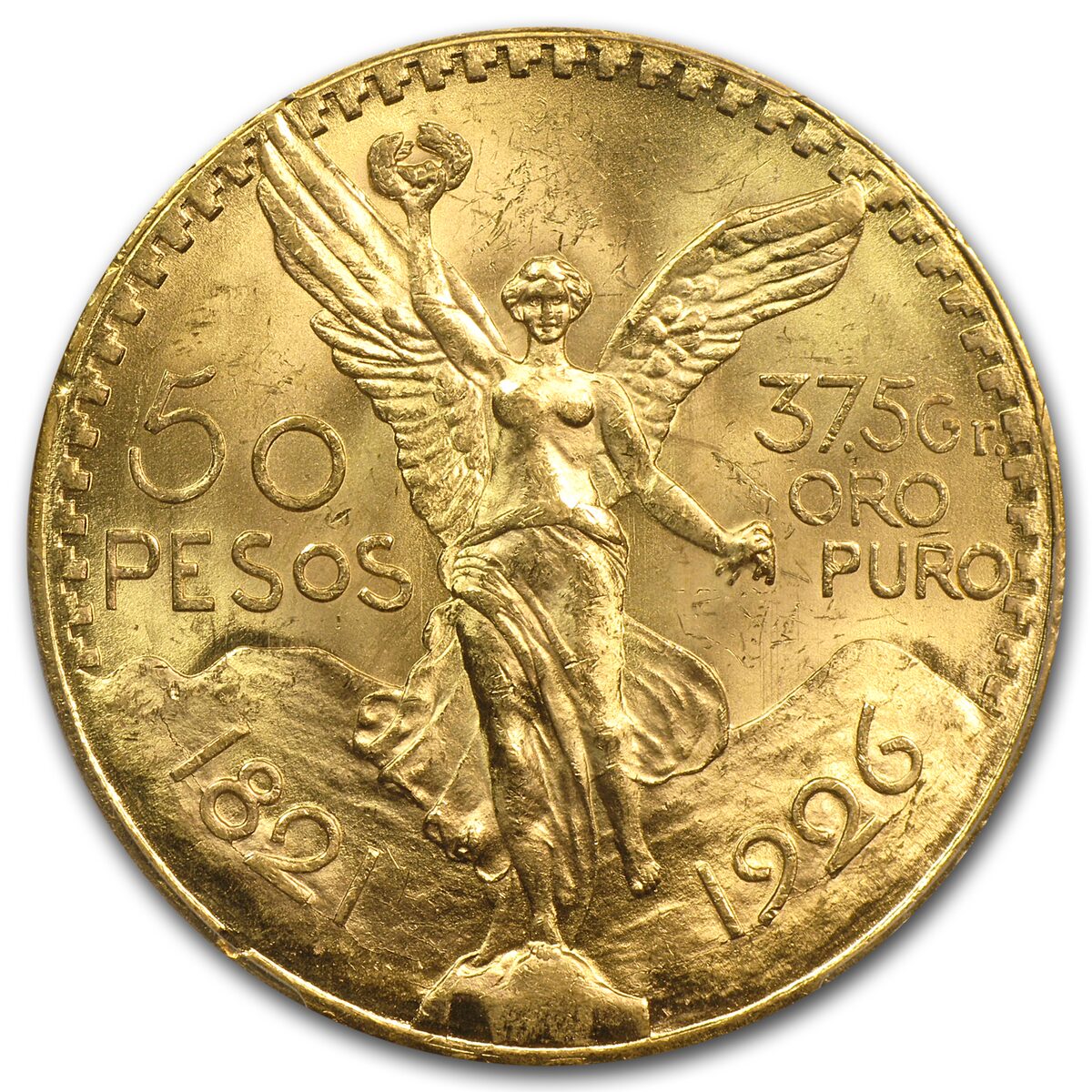 1926 Mexico Gold 50 Pesos MS-64 PCGS