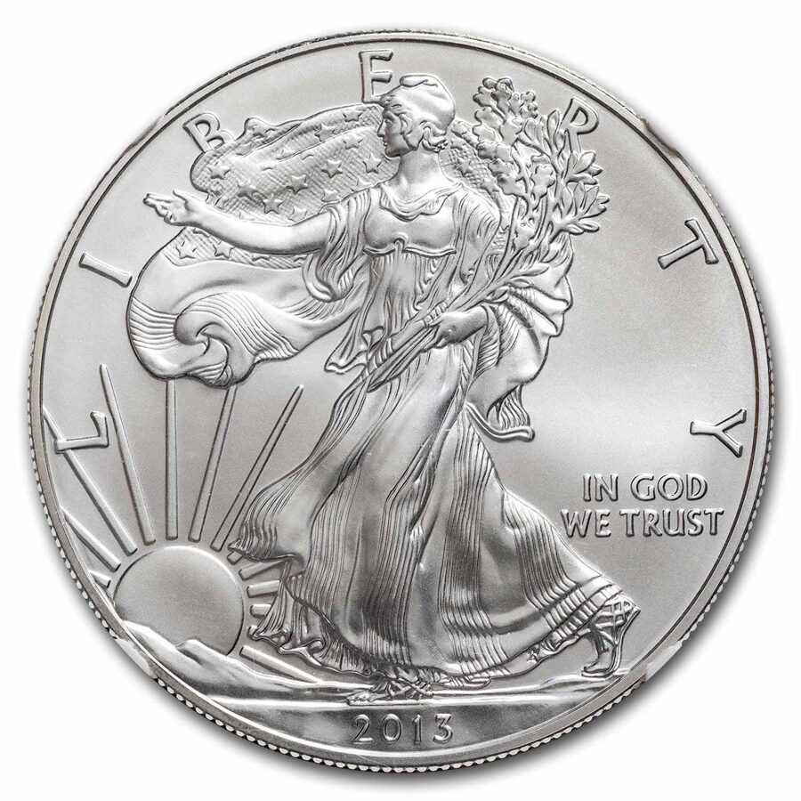 2013-W Burnished Silver Eagle MS-70 NGC (FR/ER)