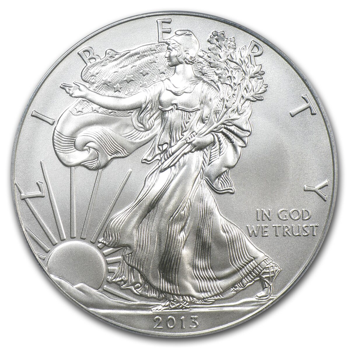 2013-W Burnished American Silver Eagle MS-70 PCGS (FirstStrike®)