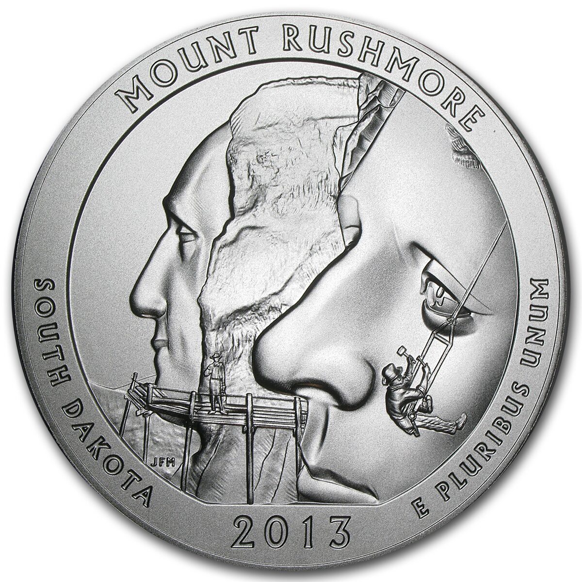 2013-P 5 oz Silver ATB Mt. Rushmore (w/Box & COA)