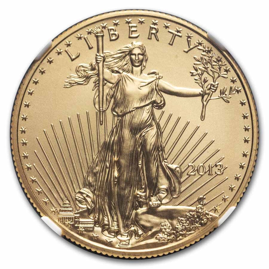 2013 1/2 oz American Gold Eagle MS-70 NGC (Early Releases)