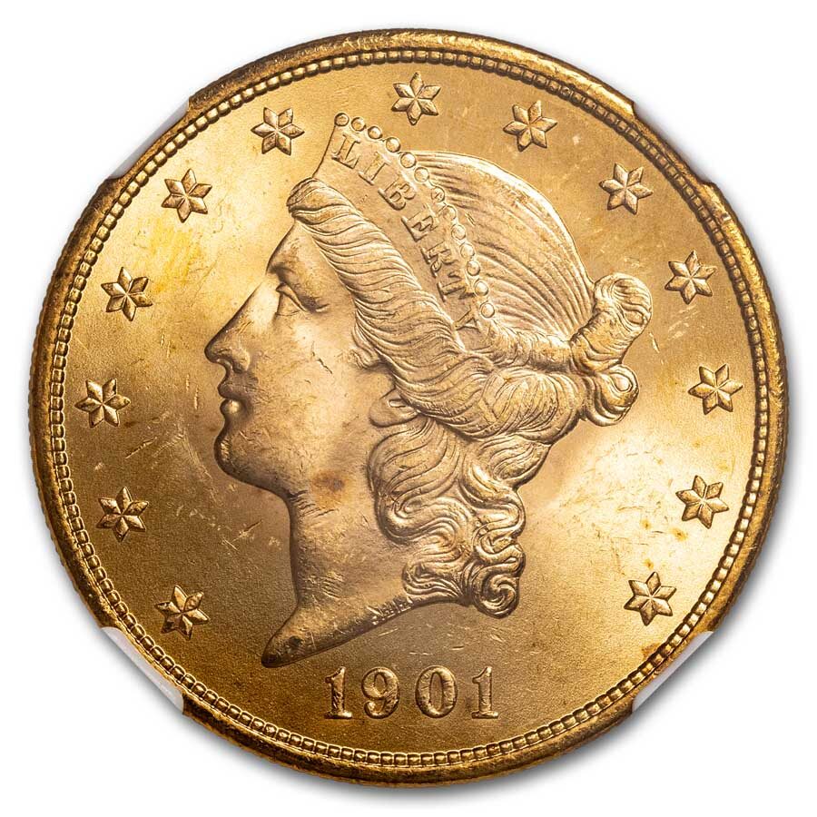 1901 $20 Liberty Gold Double Eagle MS-65 NGC