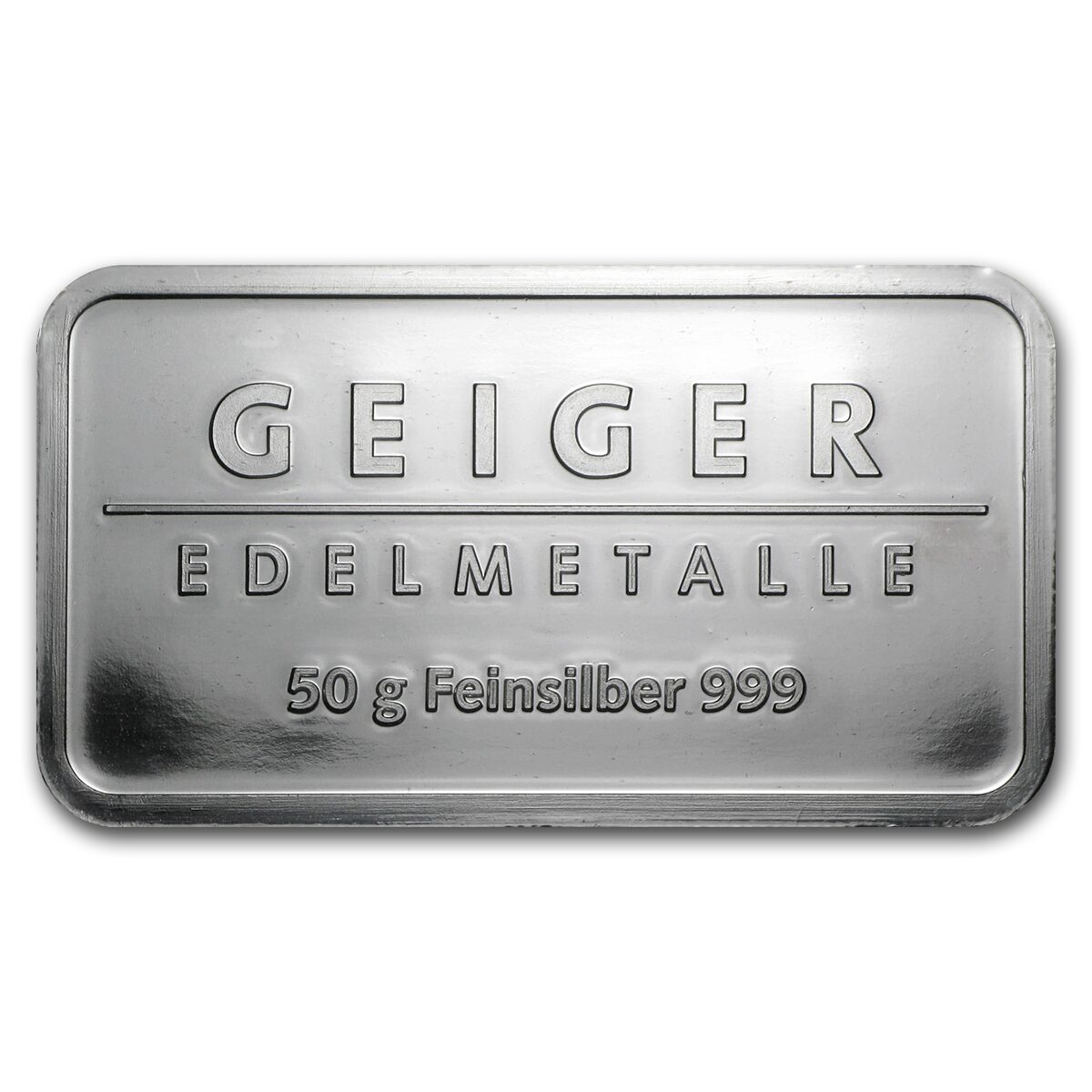 50 gram Silver Bar - Geiger Edelmetalle