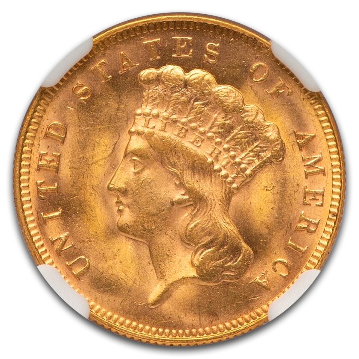 1878 $3 Gold Princess MS-64 NGC