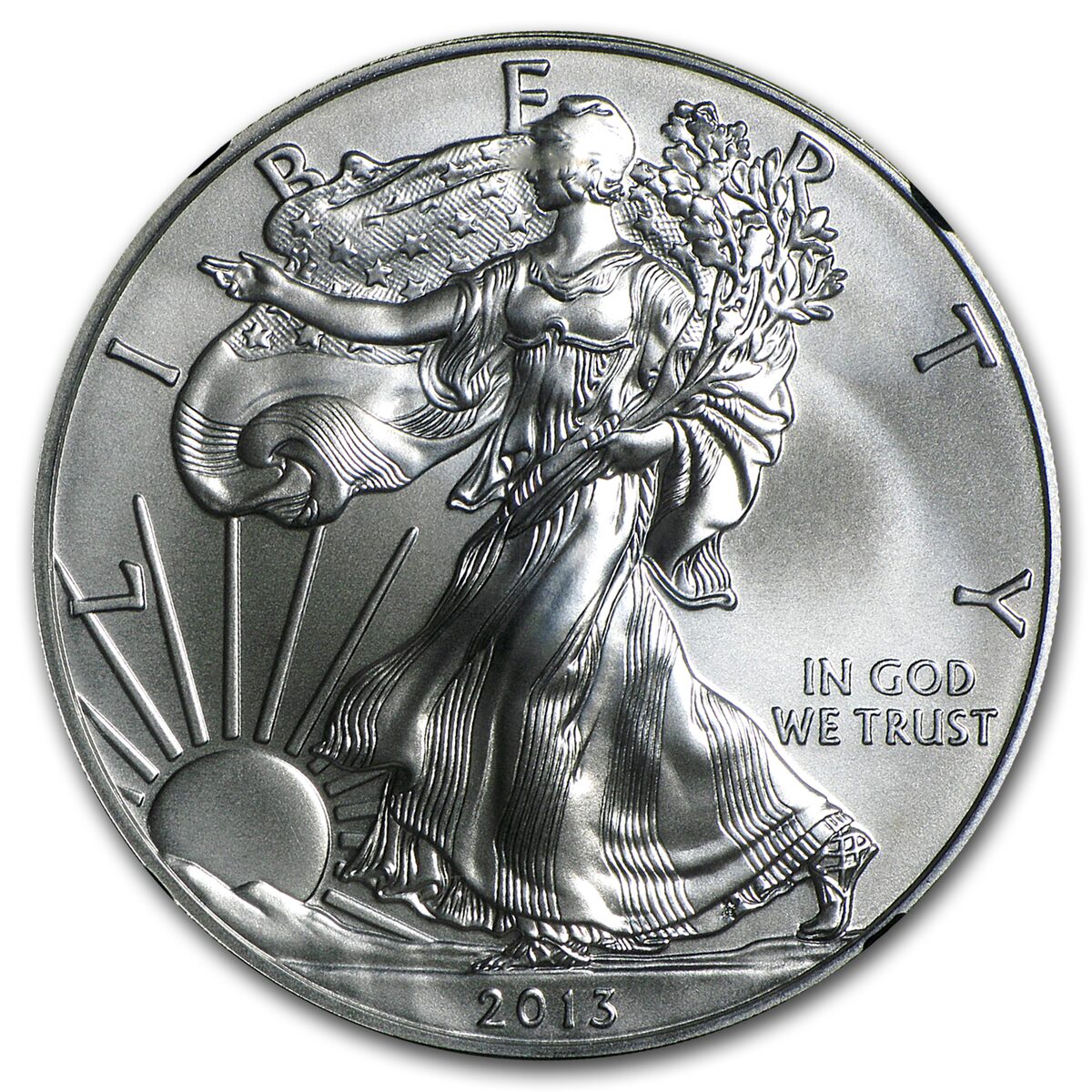 2013-W Burnished American Silver Eagle MS-69 NGC (Black Holder)