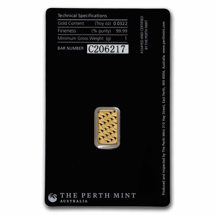 1 gram Gold Bar - The Perth Mint (In Assay)