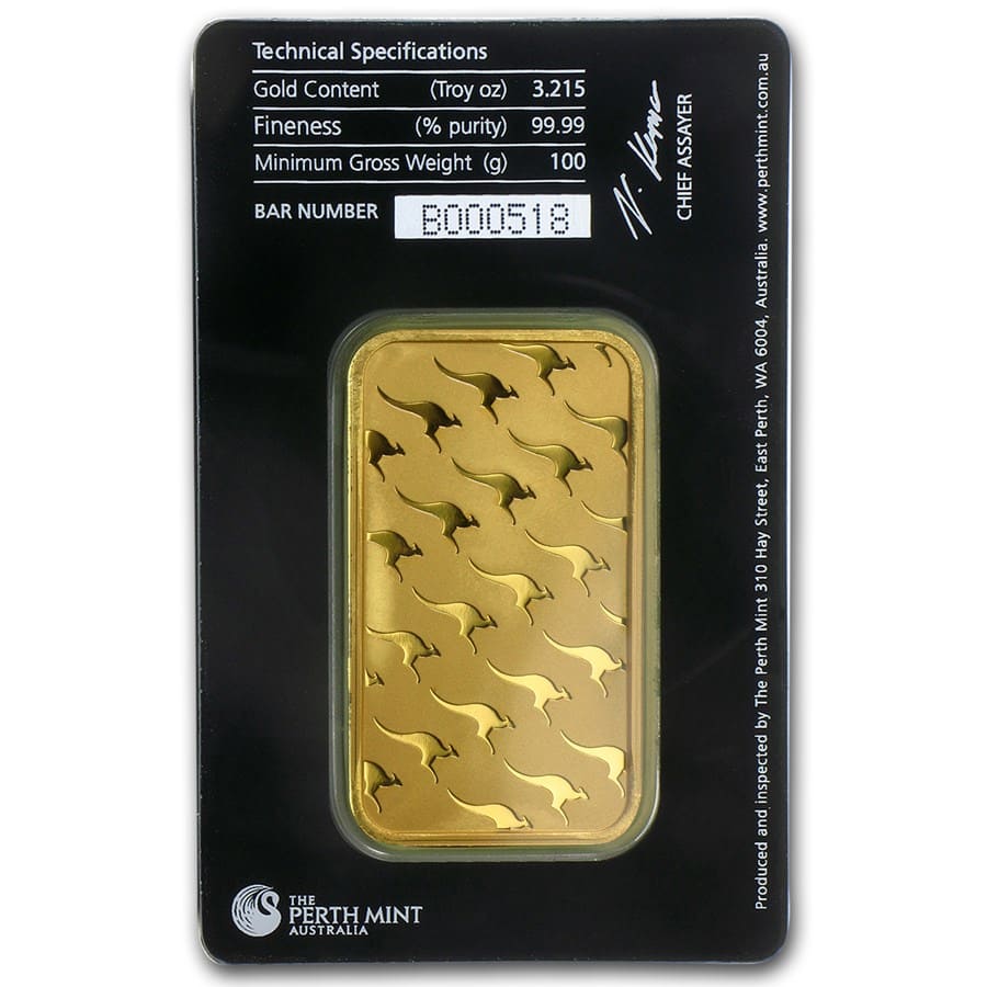 100 gram Gold Bar - The Perth Mint (In Assay)