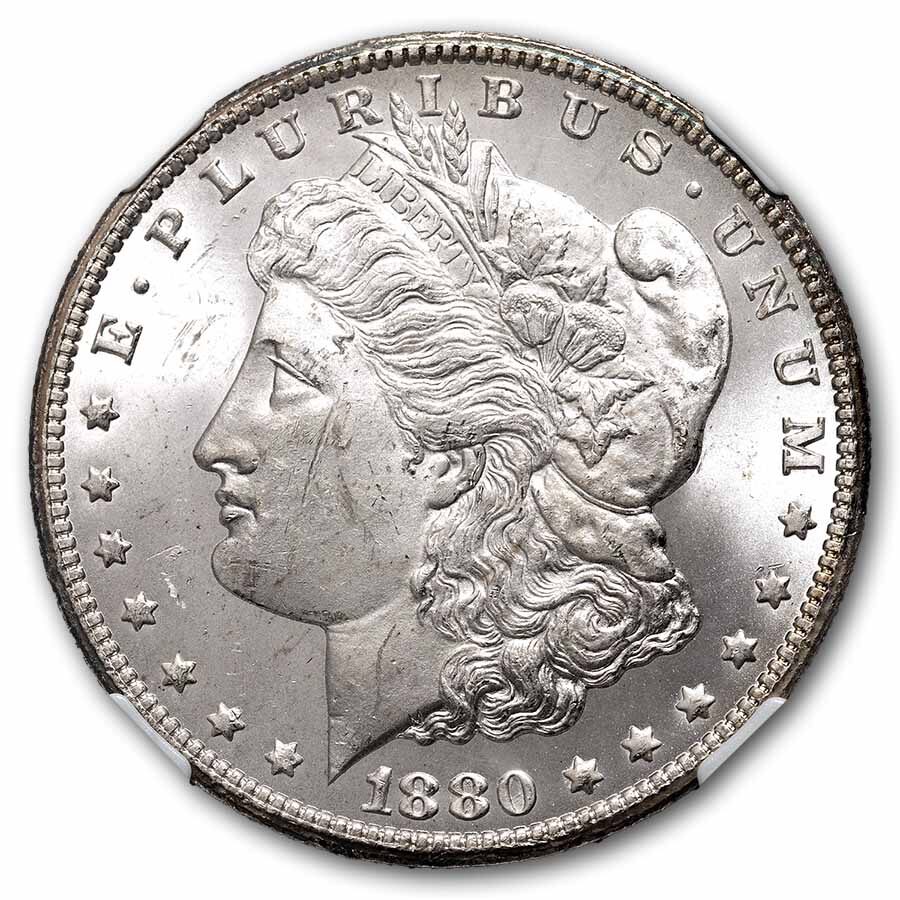 1880-CC Morgan Dollar Rev of 78 MS-62 NGC