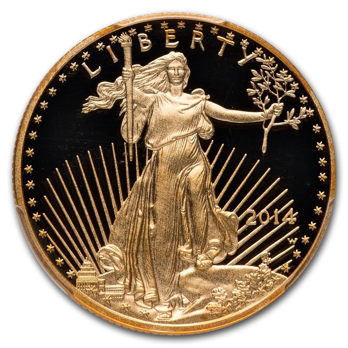2014-W 1/2 oz Proof American Gold Eagle PR-70 PCGS (FirstStrike®)