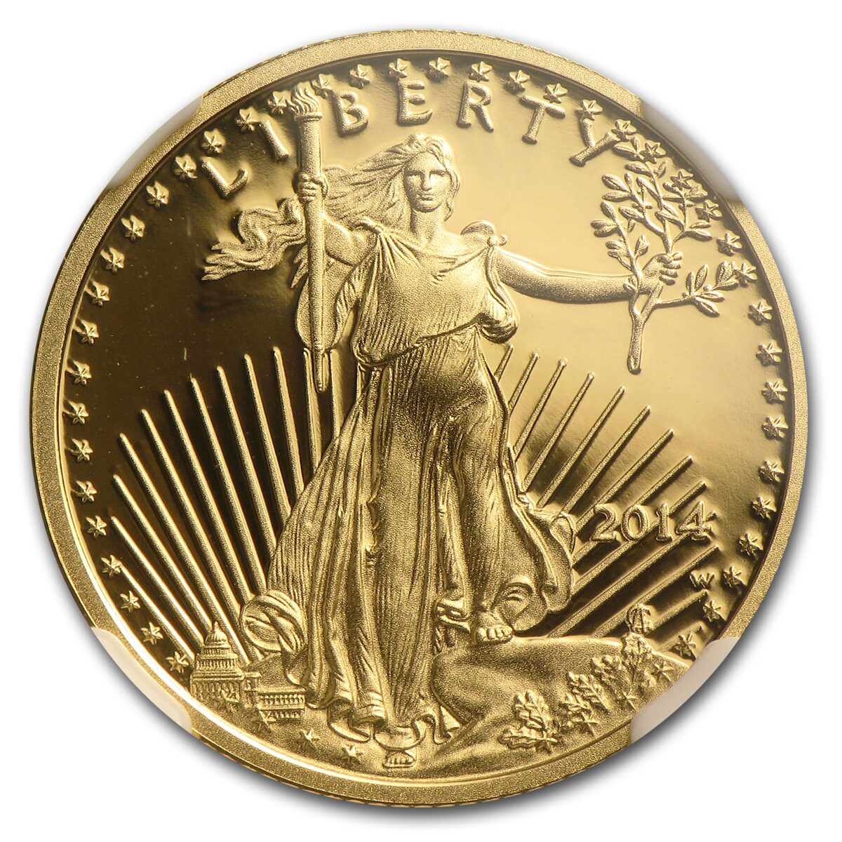 2014-W 1/4 oz Proof American Gold Eagle PF-70 NGC (ER)