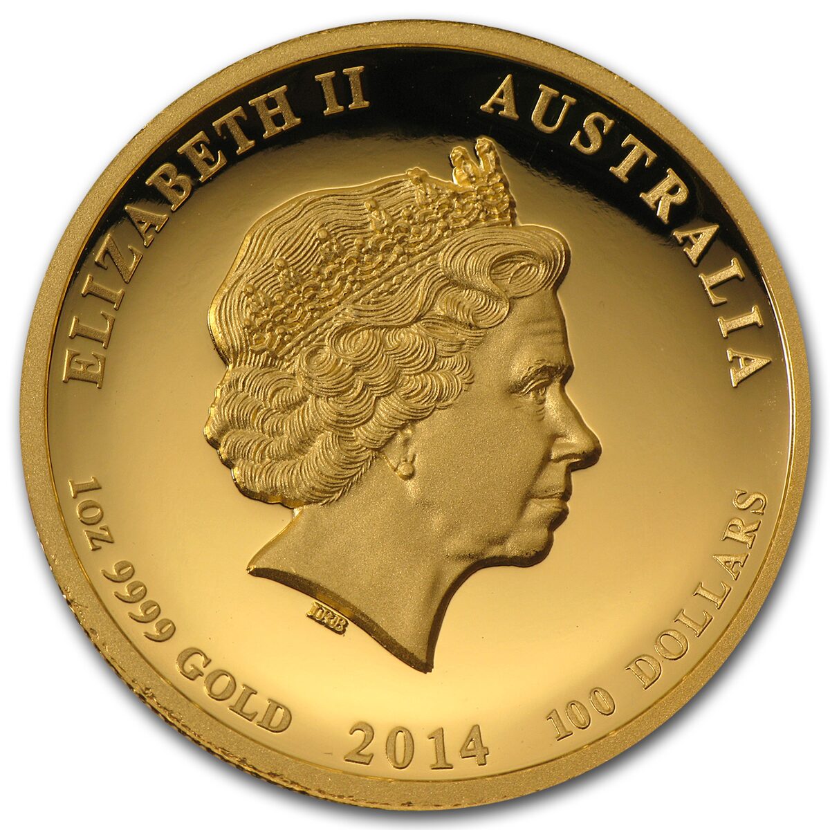 2014 Australia 1 oz Gold Lunar Horse Prf (SII, UHR, Box & COA)
