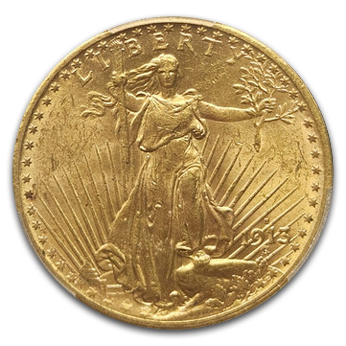 1913-S $20 St Gaudens Gold Double Eagle MS-62 PCGS