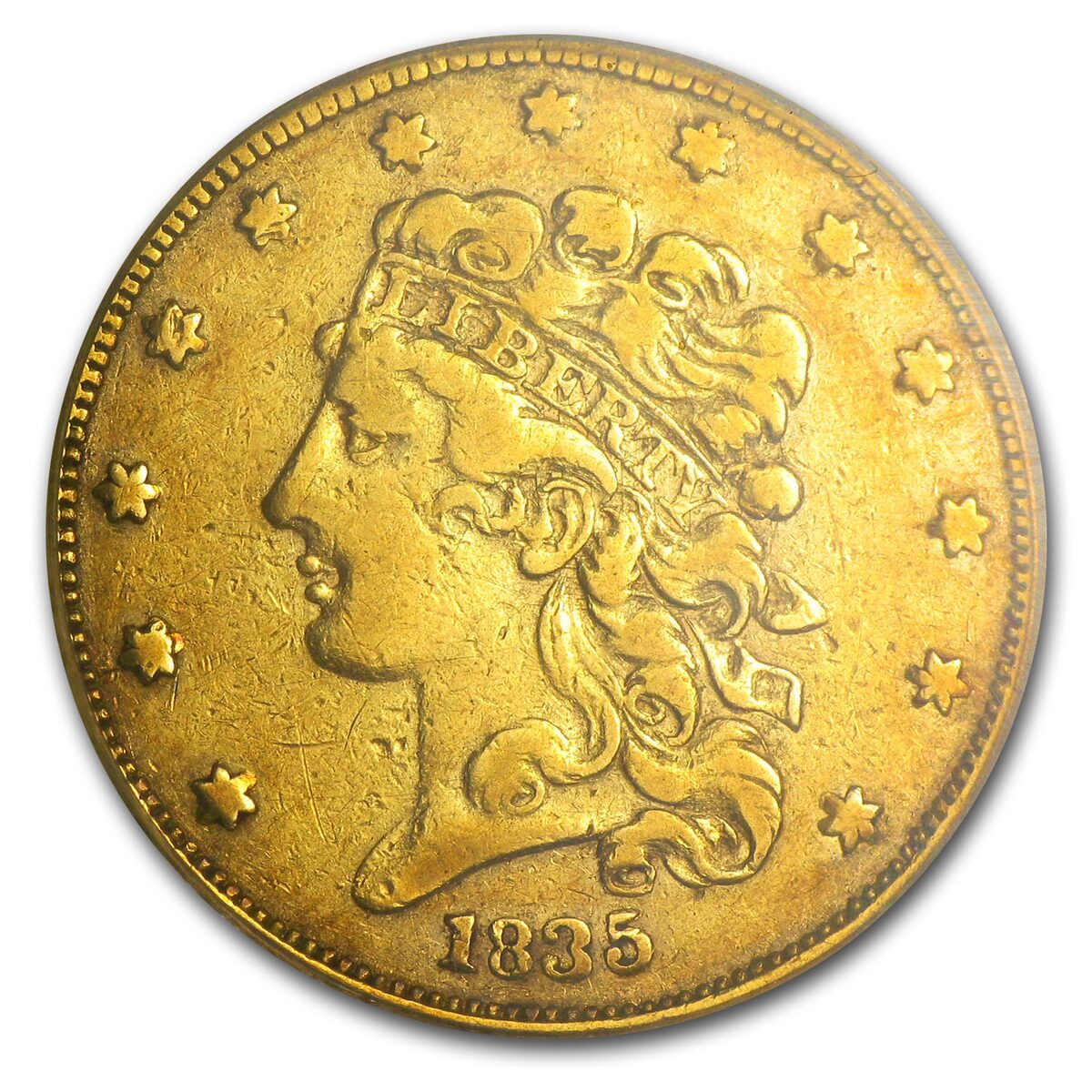 1835 $5 Gold Classic Head Half Eagle VF-30 PCGS