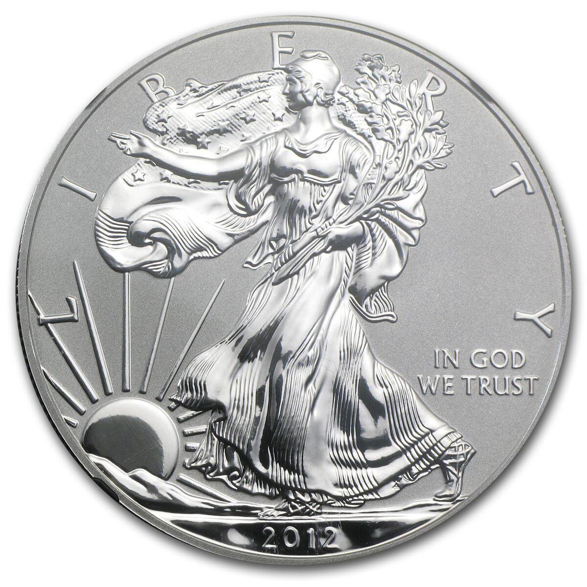 2012-S Reverse Proof American Silver Eagle PF-70 (Black Insert)