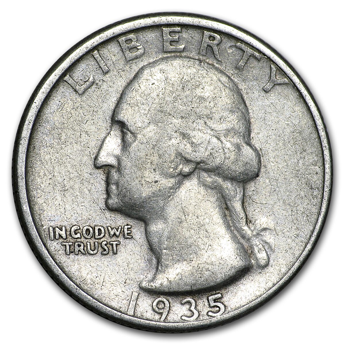 1935 Washington Quarter VF
