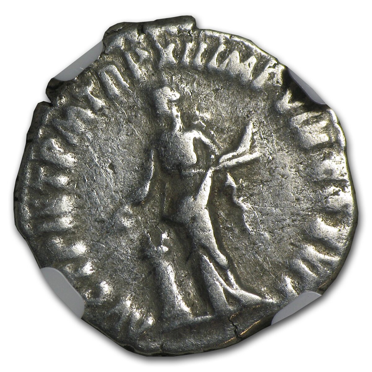 Roman Silver Denarius Emperor Commodus (177-192 AD) VF NGC