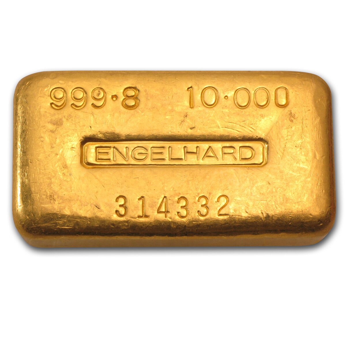10 oz Gold Bar - Engelhard (Loaf-Style/Poured, 999.8 Fine)