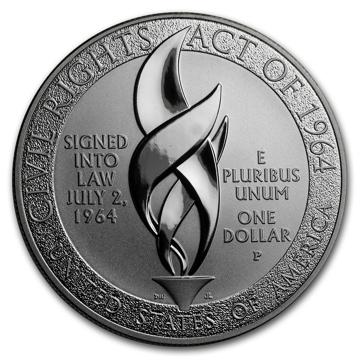 2014-P Civil Rights of 1964 $1 Silver Commem Prf (w/Box & COA)